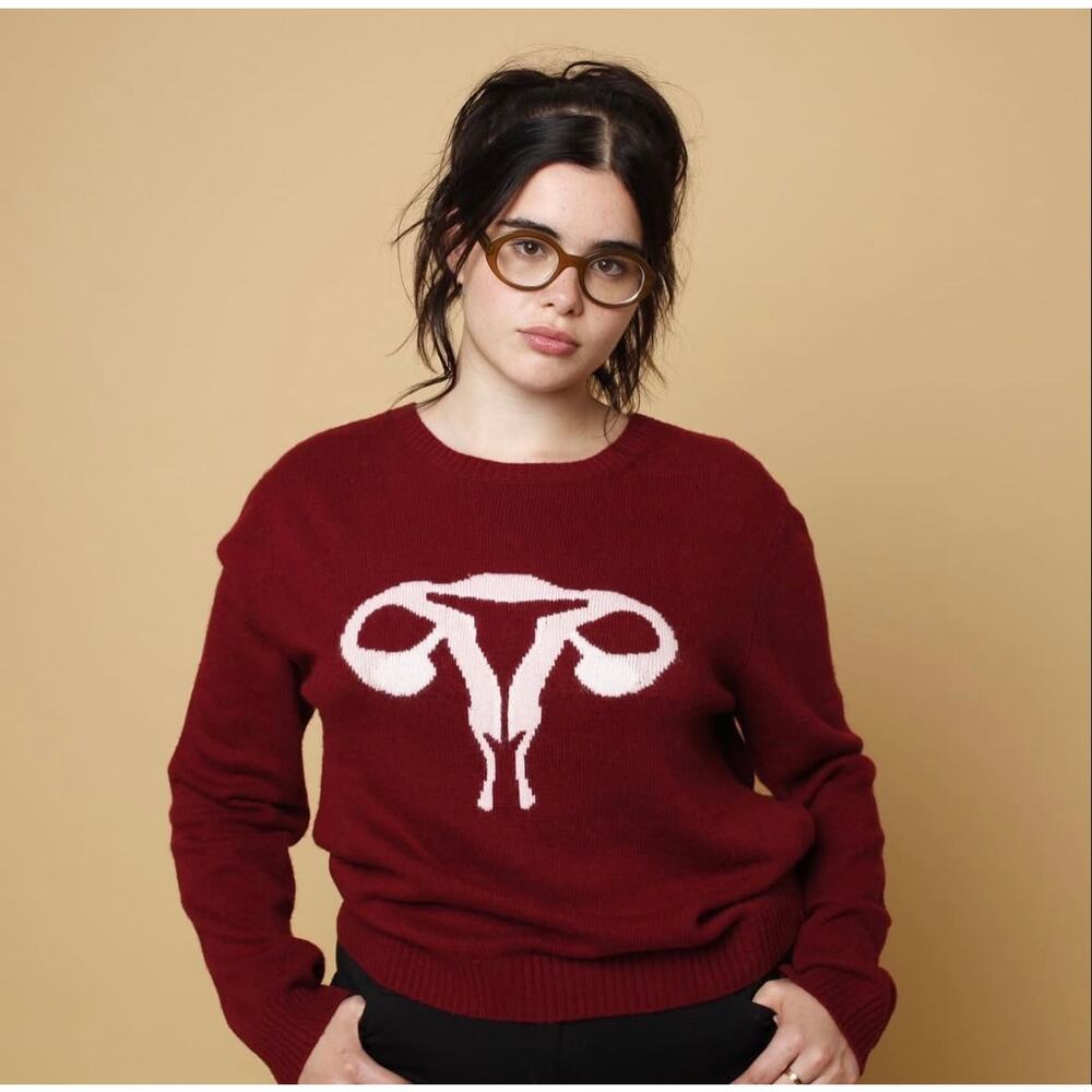 Iconic Rachel Antonoff Wool Angora “Randy’s Reproductive” Uterus Sweater — L